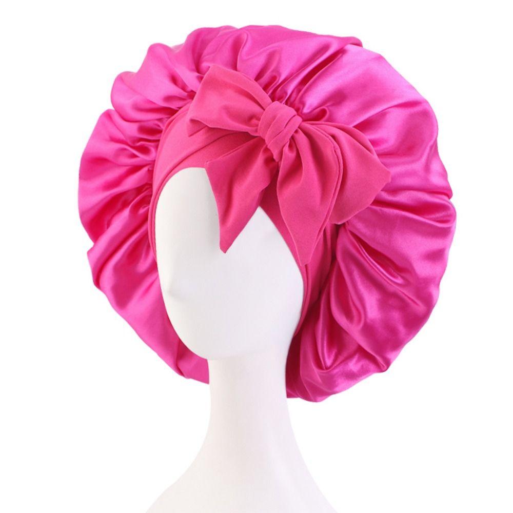 With Headband Sleeping Cap Turban Bonnet Sleep Hat Breathable Head Wrap Scarf Women Children