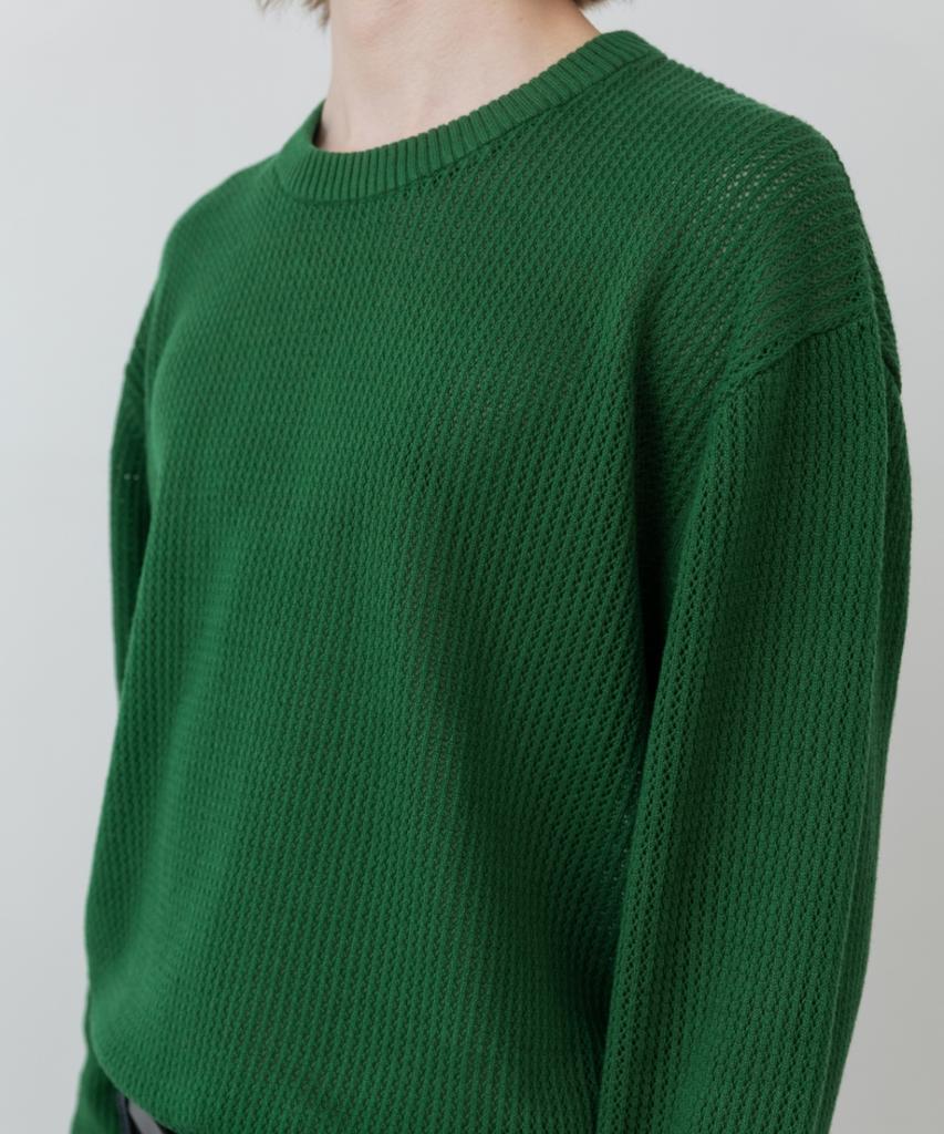 MINAV Strong Cotton Punched Round Knit [Green]