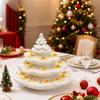 Четырехъярусный поднос для фаршированных яиц в форме рождественской елки, вмещает 26 яиц, штабелируемый