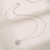 Ожерелье из стерлингового серебра 925 пробы со снежинкой и цирконом - Элегантный рождественский дизайн