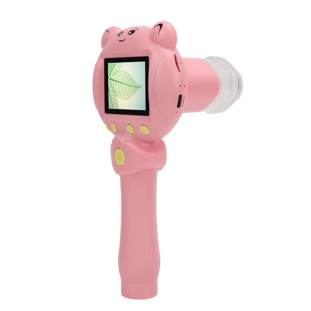 Kids Handheld Microscope 2.5K 48MP Portable 2inch Screen 8X Zoom Digital Microscope for Educational Science