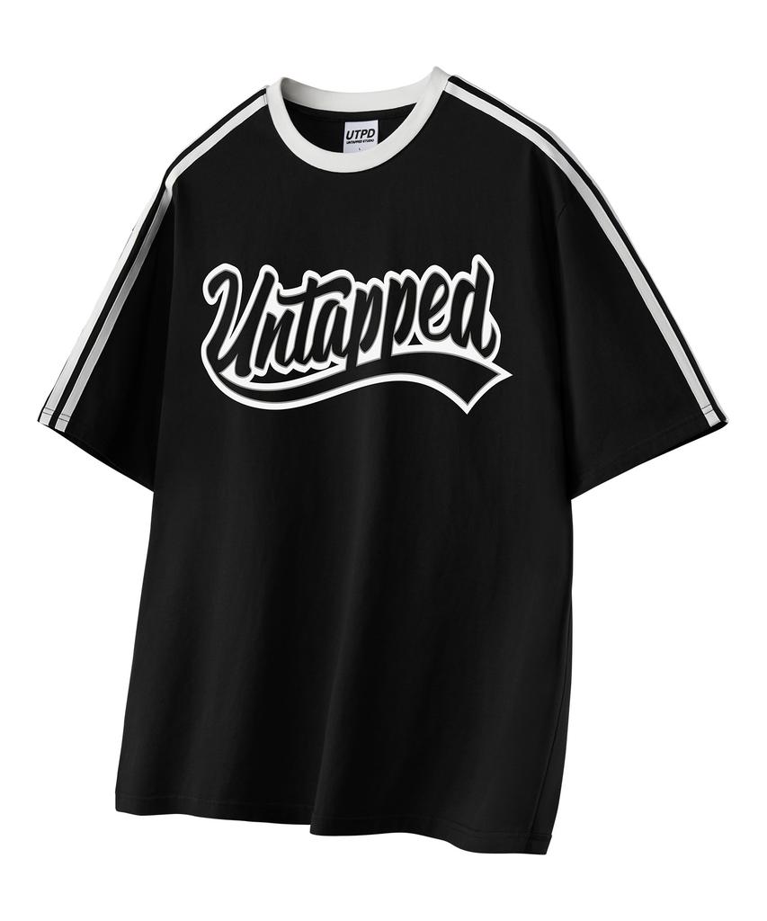 UNTAPPED STUDIO Authentic Tail Oversized Track Short Sleeve Color Block T-Shirt 3 Colors