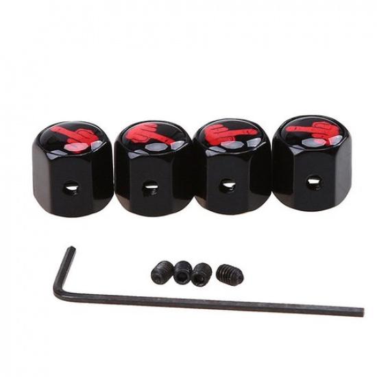4x Car Wheel Tire Air Pressure Valve Stem Cap Dust Cover Anti-theft Accessories