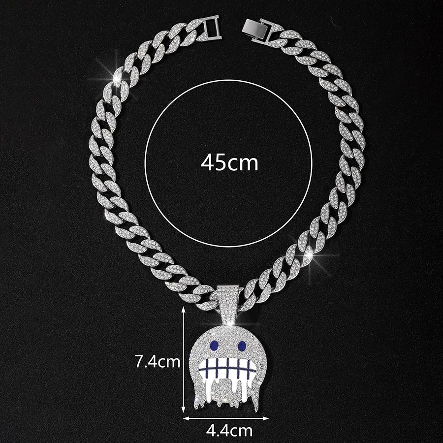 Ожерелье-чокер с подвеской Cold Face из сплава в стиле хип-хоп, 15 мм, кубинская цепь Iced Out