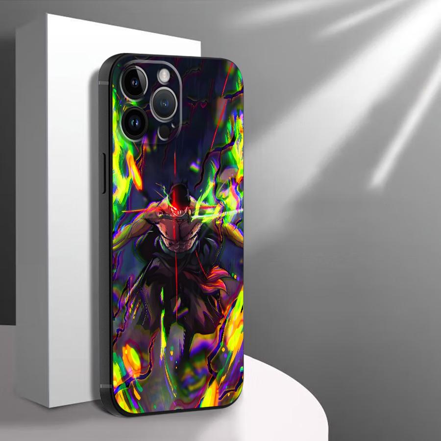 Чехол-бампер для iPhone с логотипом Зоро из One Piece, черный, мягкий, для iPhone XS Max 17Air 13 12 11 17 Pro Max 15 16 14 Plus XR 7 8