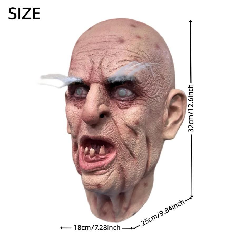 Bizarre Old Man Halloween Horror Mask Latex Headgear Mask