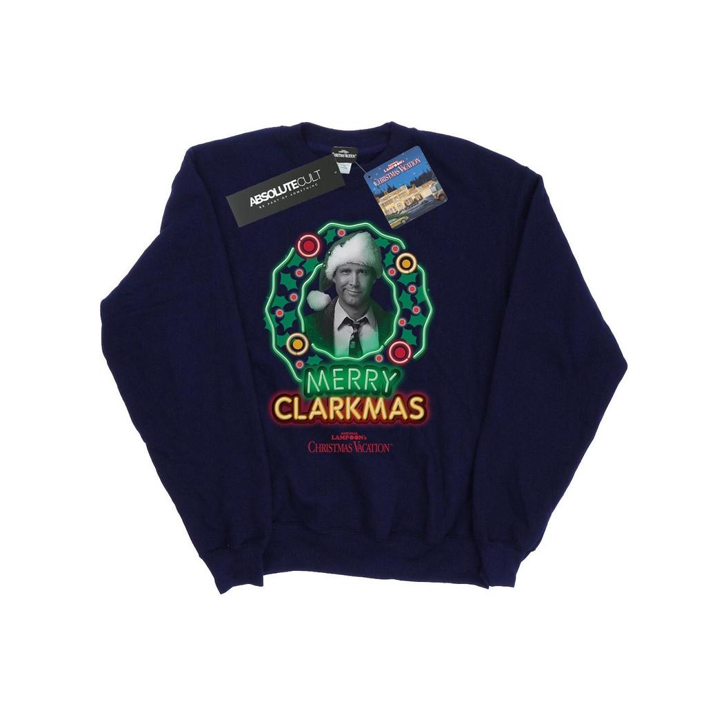 National LampoonÂ´s Christmas Vacation Girls Greyscale Clarkmas Sweatshirt
