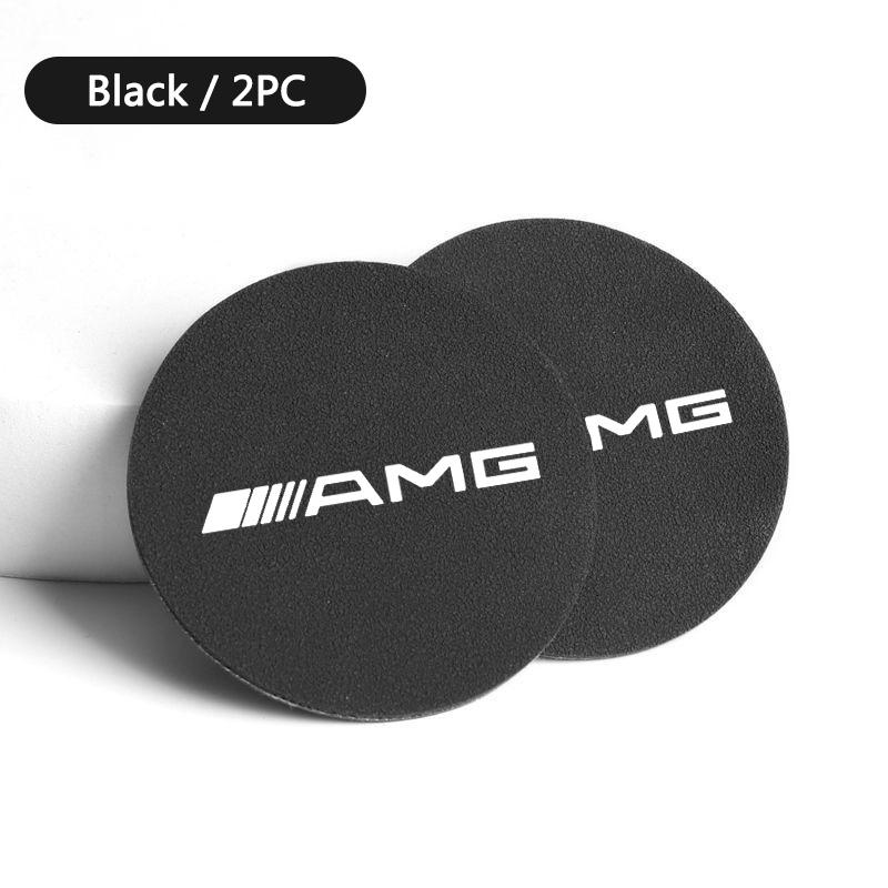 Car Water Cup Pad Car Coaster Anti-Slip Drink Holder Mat Suede For MERCEDES BENZ W211 W204 W210 W203 CLA GLA Auto Accessories PF0