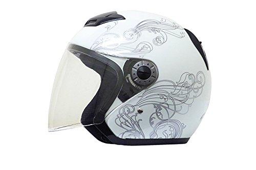 Bike Parts Center Bike Helmet Jet Graphic White XL Than 7210 (61cm~less 62cm)