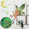 Glow in The Dark Butterfly Fairy Wall Sticker Luminous Moon Butterflys Wall Decals Cartoon Flower Fairy Princess Wall Stickers