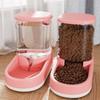Plastic Cat Dog Water Dispenser Feeder Set Without Plug In Pet Integrated Food Bowl