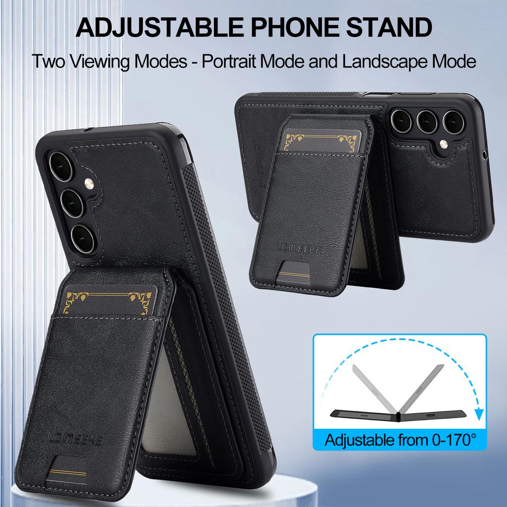 Чехол-кошелек из кожи 2-в-1 Magsafe для Samsung Galaxy S26 S25 edge S24 S23 S22 S21 Ultra Plus FE A17 Магнитный чехол-бумажник для карт