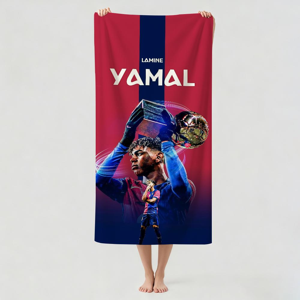 Футбольное ламинированное полотенце Y-yamal для сушки белья, подходит для плавания, кемпинга, йоги и отдыха на пляже.