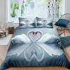 Swan Black and White Swan Comfortable Duvet Quilt Cover Pillowcase Bedding Set Children Bedroom Decoration Home Textile