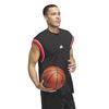 Adidas Men's KPM99 Badge of Sport Tank Top, Black/Red (JI7577), Size 3L