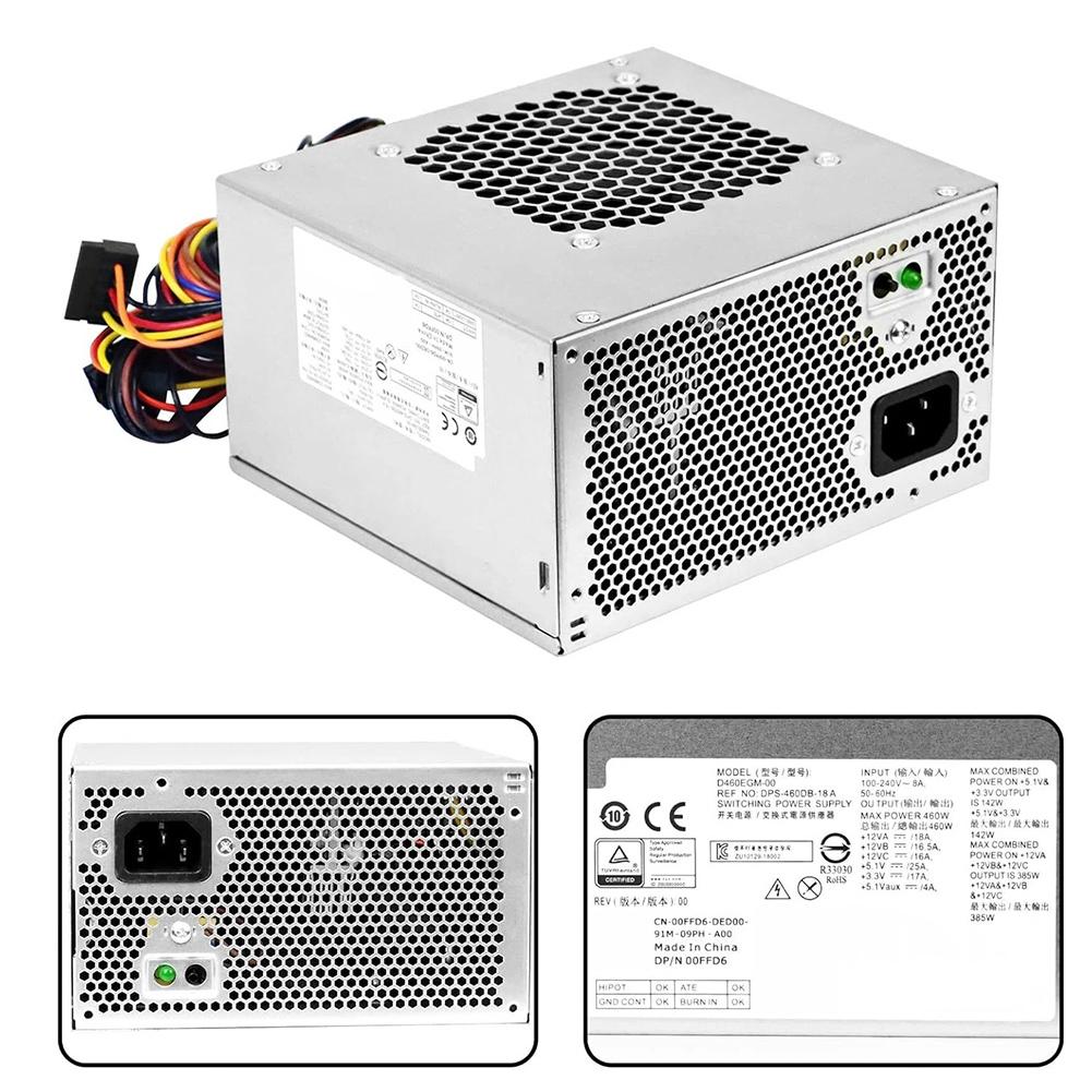 460W Power Supply 0FFD6 D460EGM-00 HU460AM-01 DPS-460DB-18A For Dell 3630 T3630 5680 T3640 T3650 Alien-Ware For Aurora R7 R6 R5