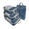 Compression Packing Cubes 4pcs/set Travel Storage Bag Portable Luggage Suitcase Organizer Set Extensible Packing Mesh Bags for Clothing Shoes