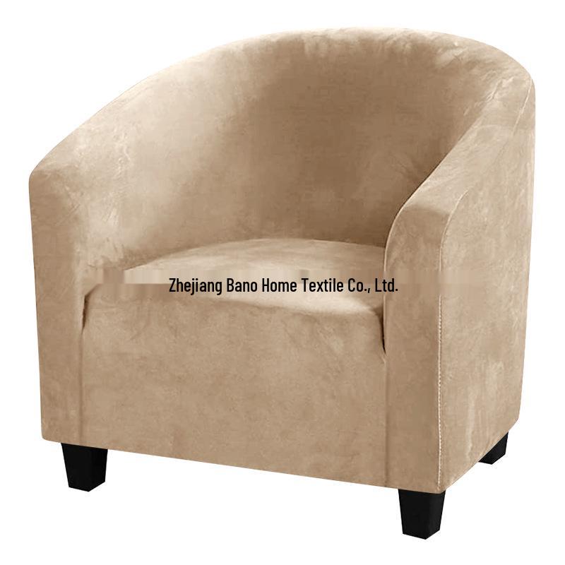 Одноместный чехол на диван из стрейч-бархата - Серебристая лиса