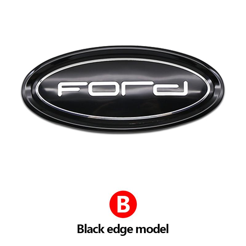 IYGU3 Ford Badge ABS 3D letter Emblem Sticker Front Hood & Rear Trunk Tailgate For Ford Fiesta Ranger Mondeo Focus Escape Kuga Edge