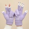 Winter Warm Stretchy Mittens Adult Knitted Touchable Screen Full Finger Gloves Knit Gloves for Cold Weather Cycling