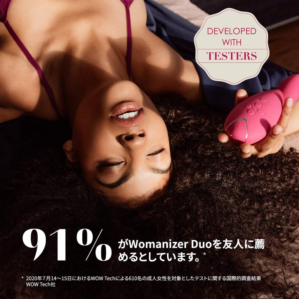 Womanizer Duo Clitoral Suction Vibrator Vibrator Adult Toy Clitoral Stimulation Smart Silence Rabbit Vibrator 12 Stimulation Levels Waterproof Gift