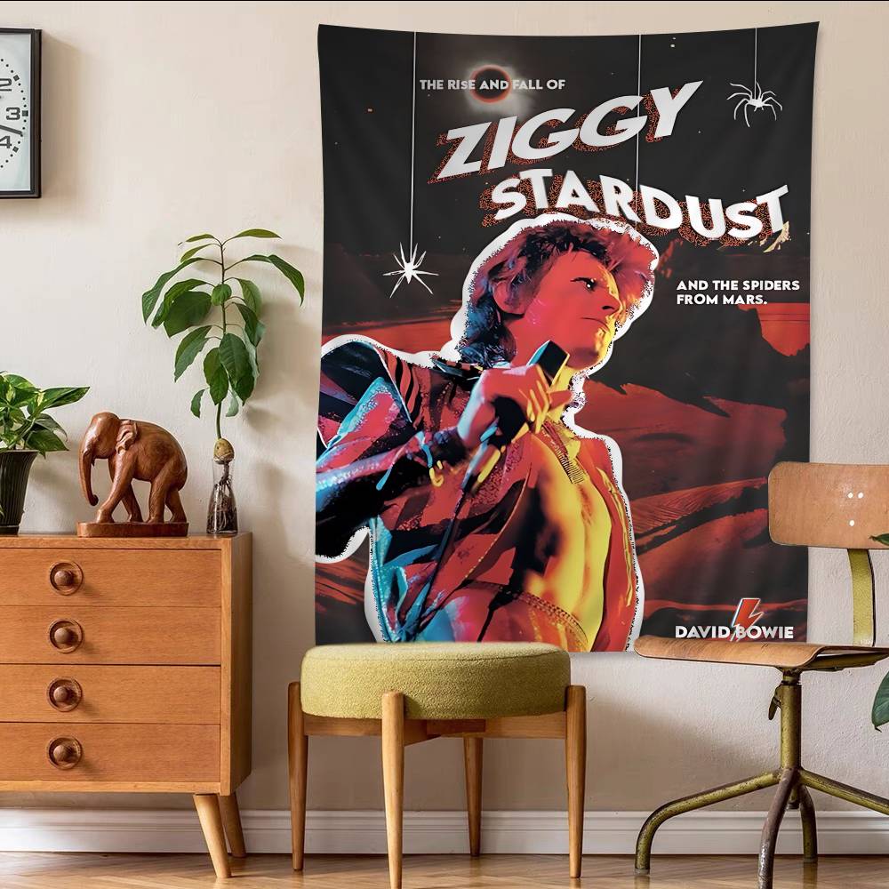 Гобелен с изображением концерта Дэвида Боуи Ziggy Stardust Ретро 1972 года Постер Карнеги-холла Декор Винтажный акцент для комнаты поклонников классического рока
