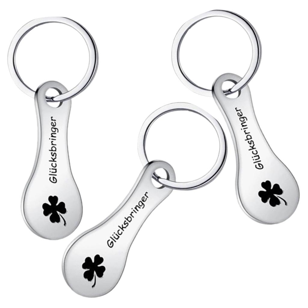 Многофункциональная тележка для покупок Чип Брелок 3 шт. Прочный держатель для ключей от тележки из нержавеющей стали с подвеской-шармом