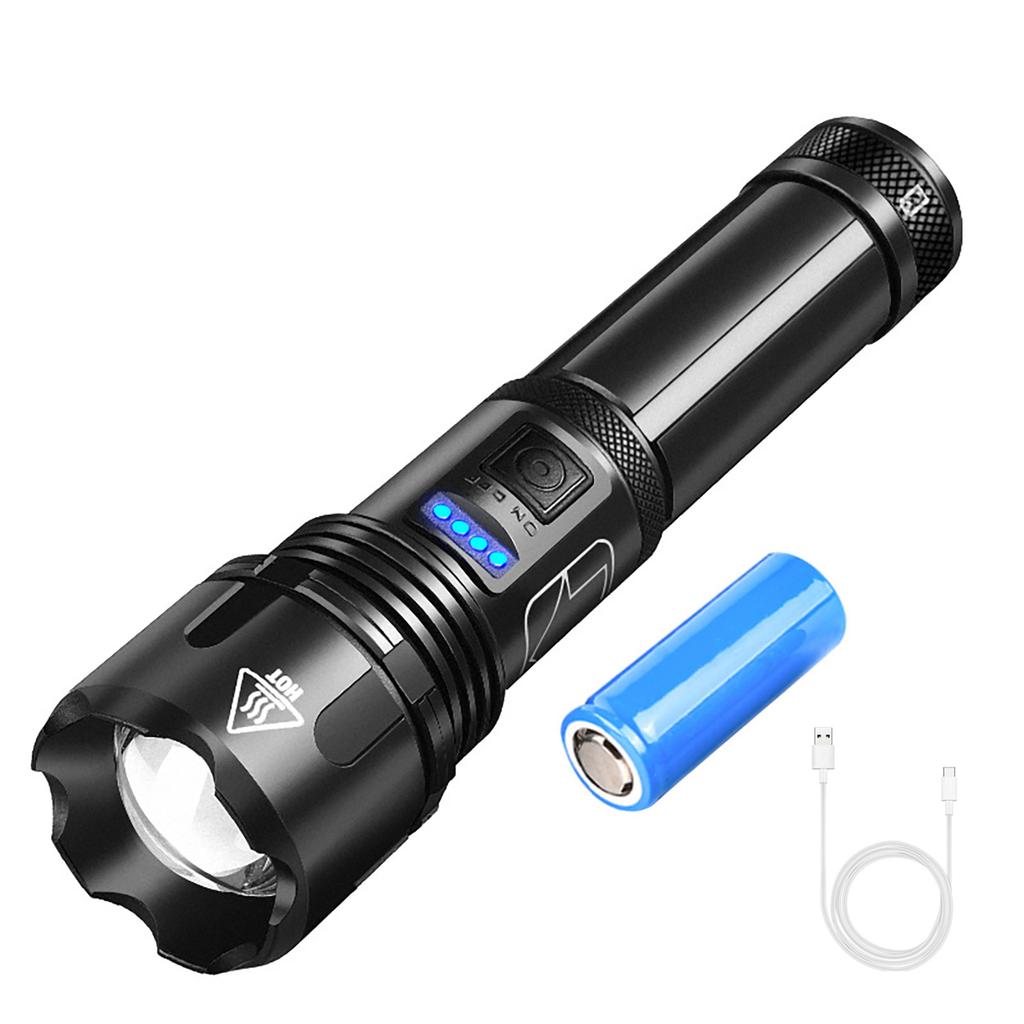 (Мишель11)Мощный светодиодный фонарик XHP50 Torch USB Перезаряжаемая водонепроницаемая лампа Ultra Brigh