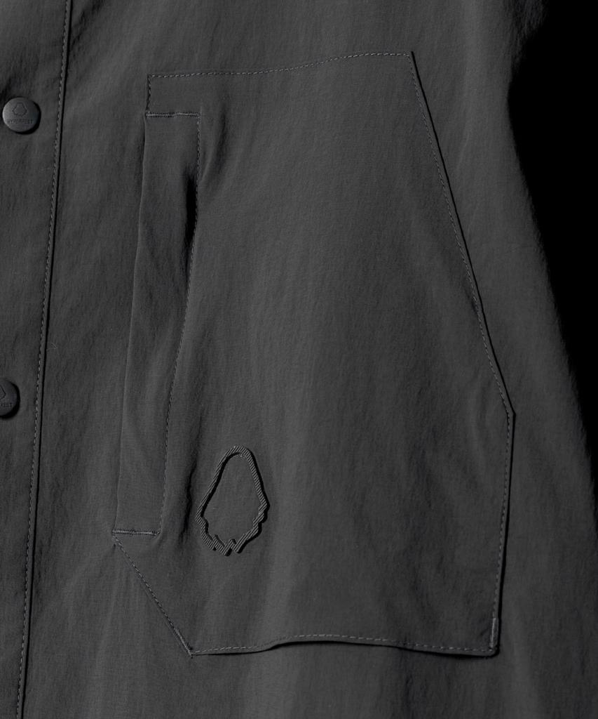 HYPERREET Men'S Hylon Active Short Sleeve Oversized Shacket [Slate Gray]_Hg2Sh050