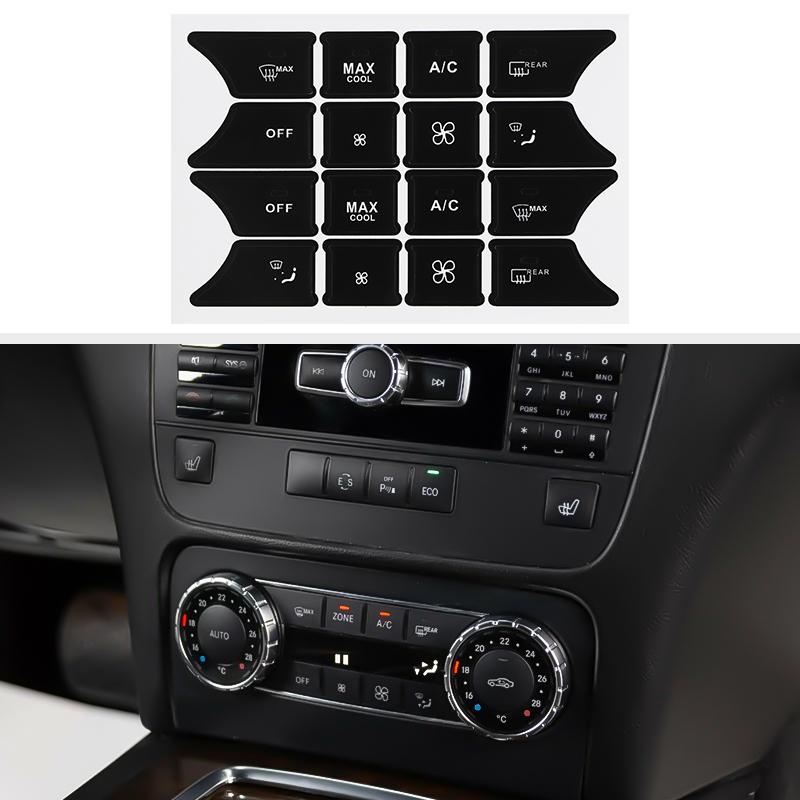 Auto Button Repair Stickers for Mercedes-Benz W204 S204 C204 R172 W218 W212 W176 W246 X204 C207 A207 R231 A/C Radio Door Decals