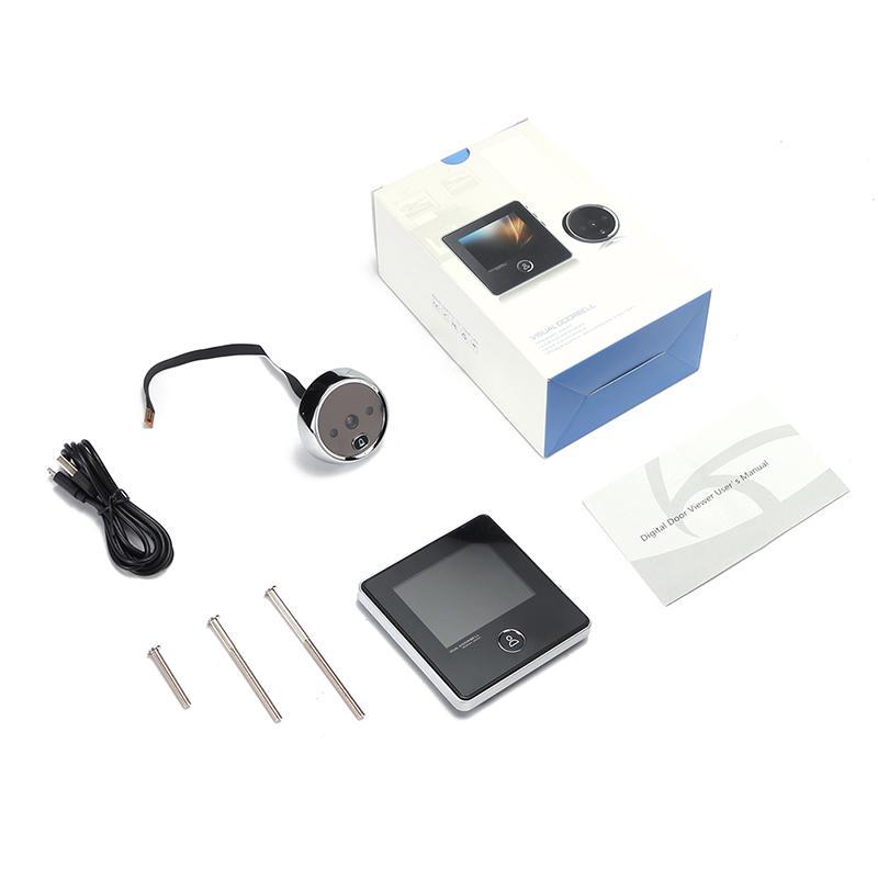 NAIERDI 3" LCD Screen Electronic Door Viewer Bell IR Night Camera Photo Recording Digital Smart Peephole Doorbell