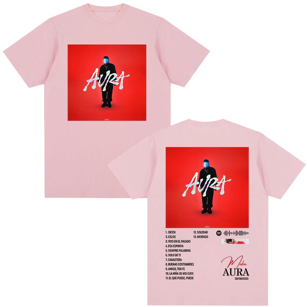 Rapper Maka Aura 2025 Tour Graphic T Shirts Unisexs Women Fashion Vintage Tshirts Casual Cotton Short Sleeve T Shirt Streetwear