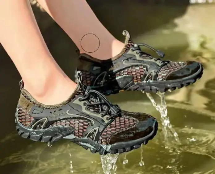 Fashion Wading Shoes Men's Summer Mesh Breathable Hiking Shoes Outdoor Hiking Casual Shoes