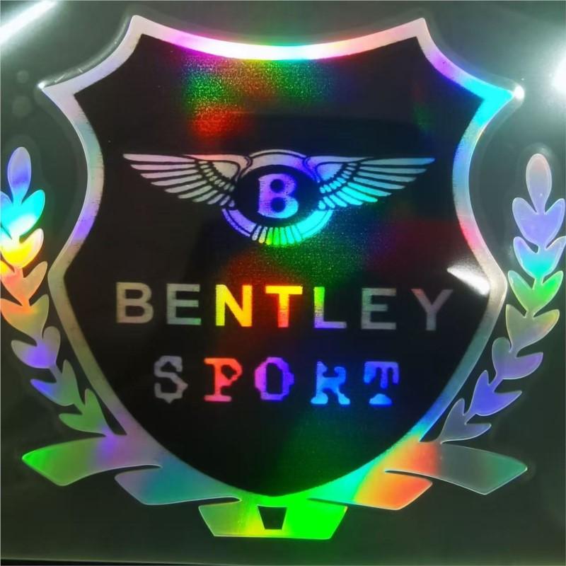 For Bentley Flying Spur Continental GT Bentayga Mulsanne Colorful Reflective Laser Angel Wing Styling Car Stickers Window Decals