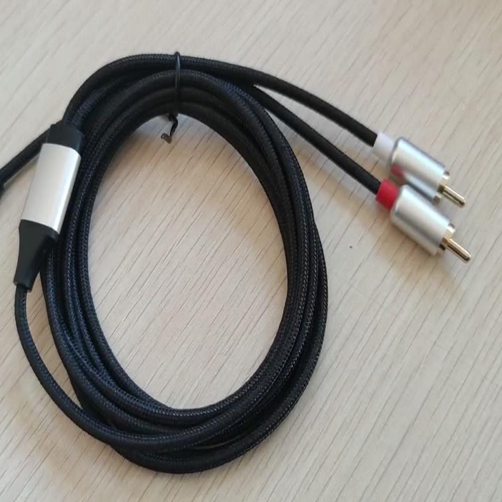 1x 3M Dual RCA To 8-Pin Connector Aux Stereo Y Splitter Cable Adapter For iPhone