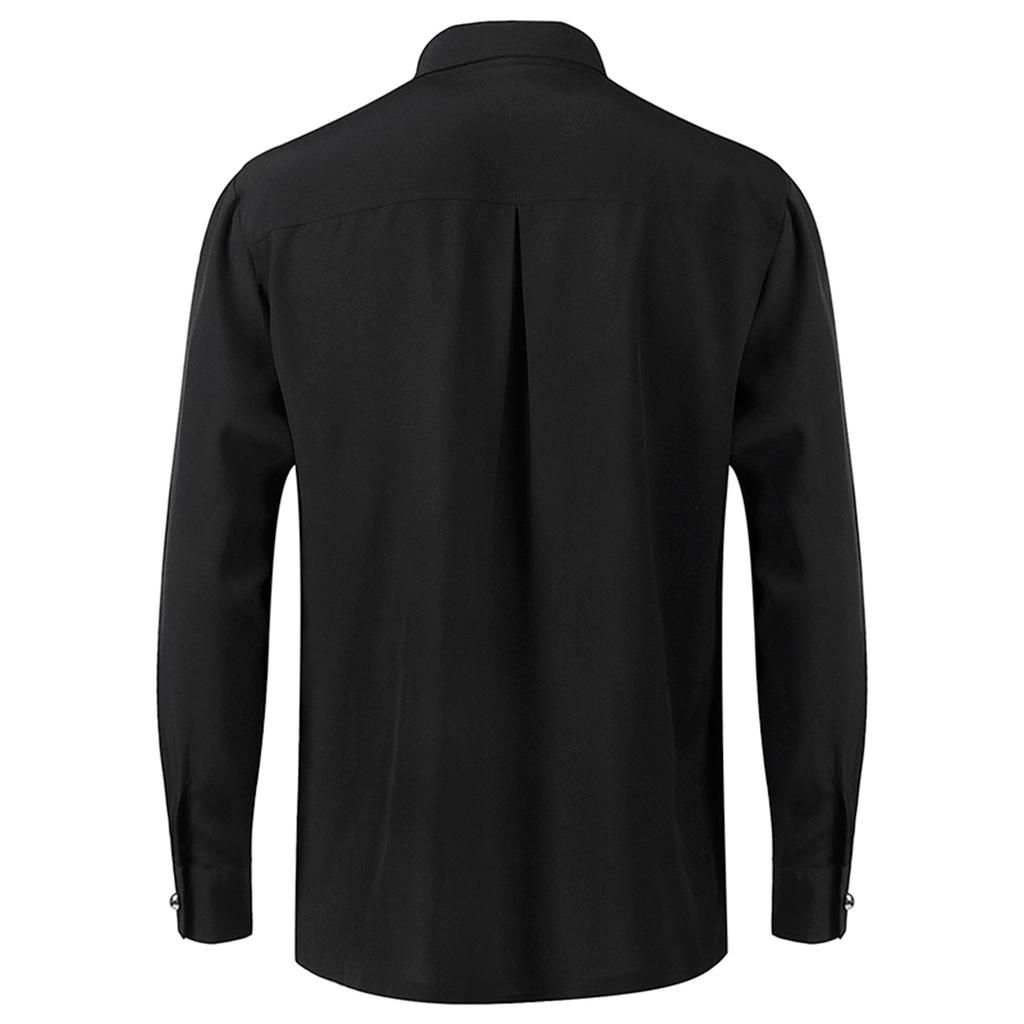 Halloween Men's Pleated Shirt Clothing Steampunk Top