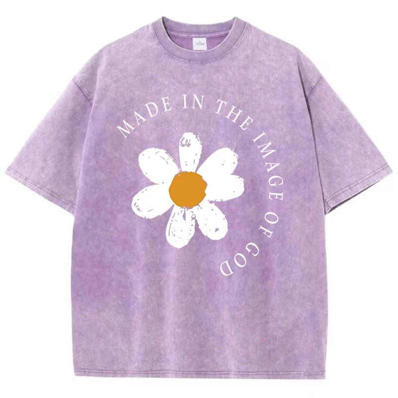 Сделано по образу Божьему принтованные мужские футболки с заниженной линией плеча высококачественные футболки крутые футболки с героями мультфильмов одежда комфорт новинка топы