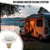 RV Water Inlet Adapter 3/4 NH To 1/2 NPT Thread with Check Valve Lead-Free Brass Food-Grade Silicone Water Valve for Campers Trailers