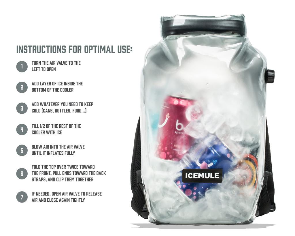 ICEMULE Outdoor Camping Cooler Jaunt 15L Official 59451 Bag, Clear, [Japan Product]