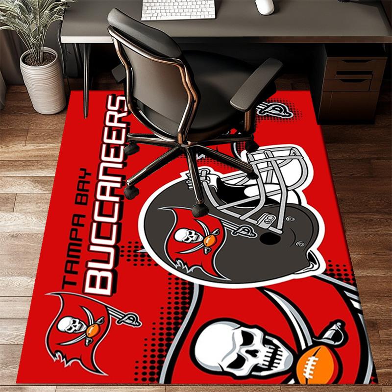 Tampa Bay Buccaneers Helmet Rug Game Carpet, Floor Mat for Bedroom Living Room Entryway Rug, Home Decor Idea Gift for Christmas birthday