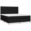 Vidaxl Континентальная кровать с матрасом, черная, ткань 160x200 см