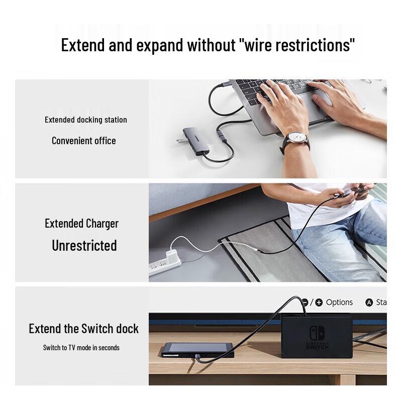 Удлинительный кабель USB-C Ugreen US372