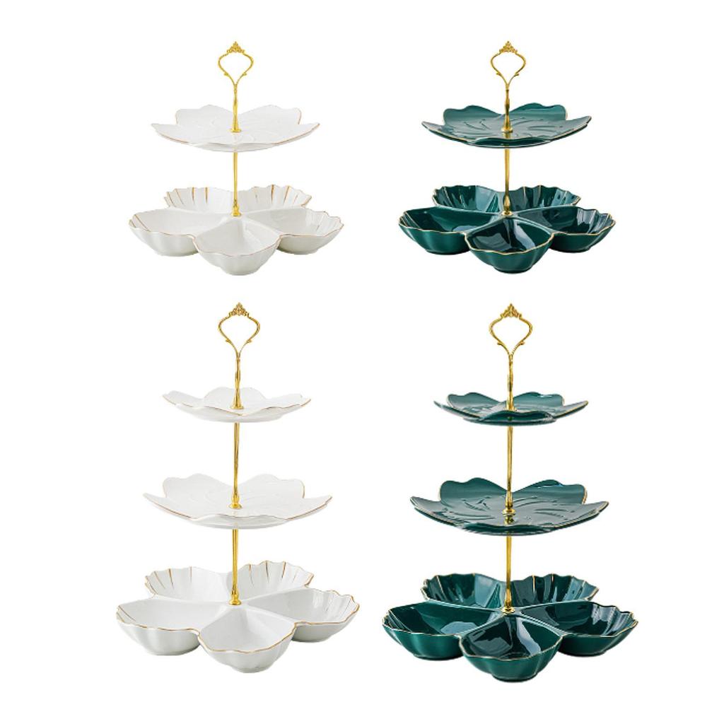 Tiered Ceramic Cake Stand Tiered Serving Tray for Birthday Wedding Donuts