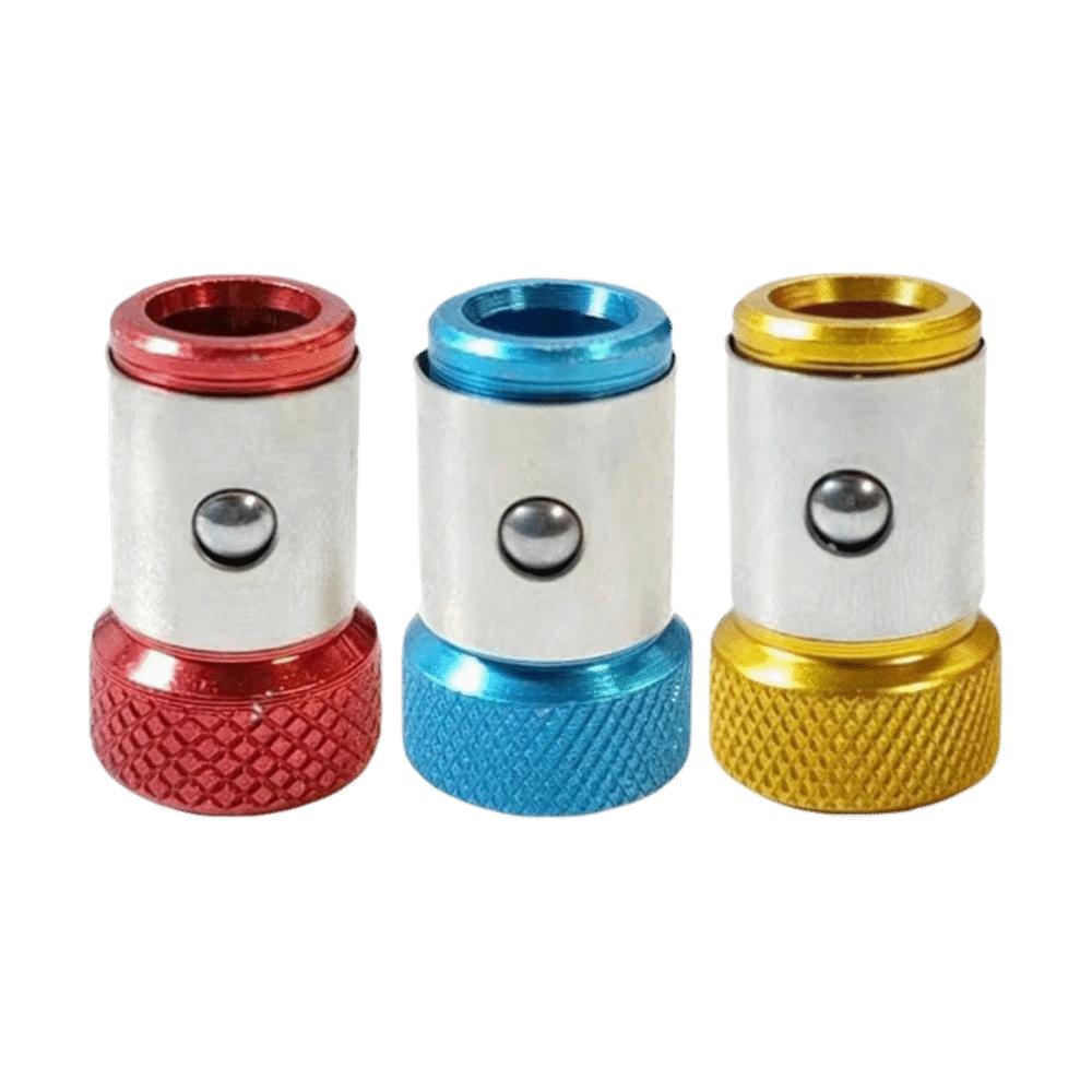 3pcs Anti-Slip Design Magnetic Ring Bit Durable Drill Tool Magnetizer Screw Driving