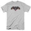 Batman V Superman Tech Bat Logo Mens T Shirt Silver Officially Licensed
