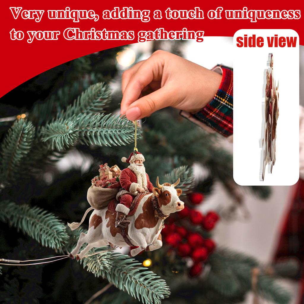 2D Рождественские украшения, Акриловая плоская елка, Домашний декор, Подвеска на елку