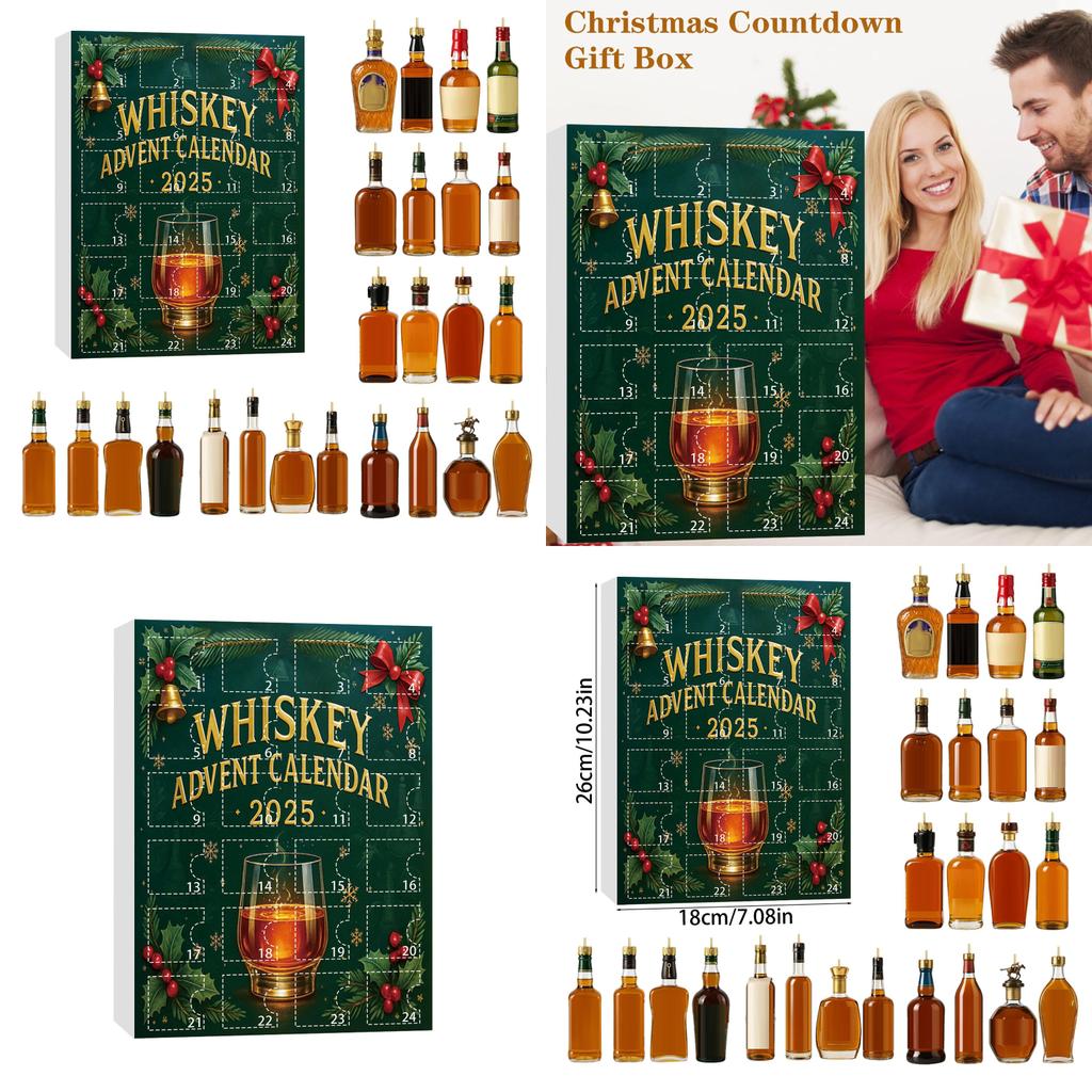 Christmas Bottle Style Acrylic Advent Calendar With 24 Surprise Blind Boxes For Holiday Party Decor