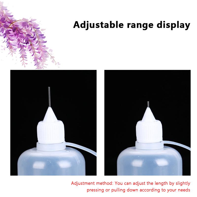 2/5Pcs 5Ml 10Ml 20Ml 30Ml 50Ml 60Ml 100Ml Pe Plastic Squeezable Tip Applicator Bottle Refillable Dropper With Needle Tip Caps