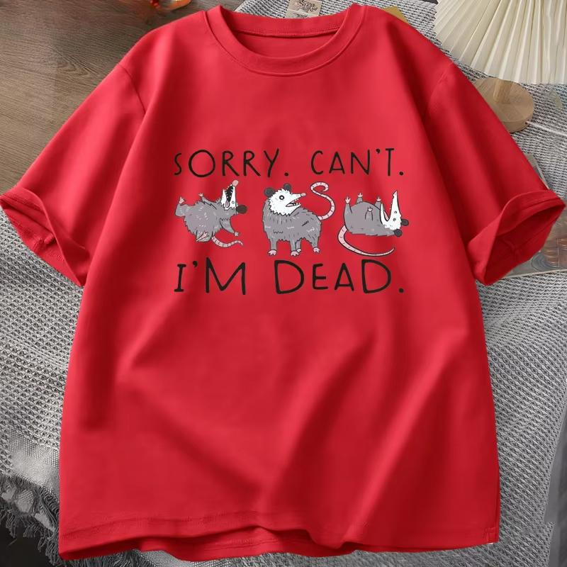 Футболка с опоссумом для любителя опоссумов, забавная графическая футболка, футболки при приступе тревоги, графические футболки с коротким рукавом, уличная одежда