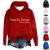 Women's Hooded Long Sleeve Printed Flannel Top Hooded Sweatshirt